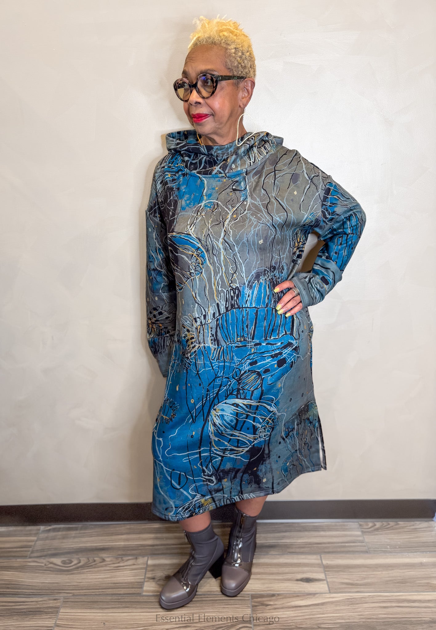 3 Potato Hooded Dress, Jellyfish - Essential Elements Chicago