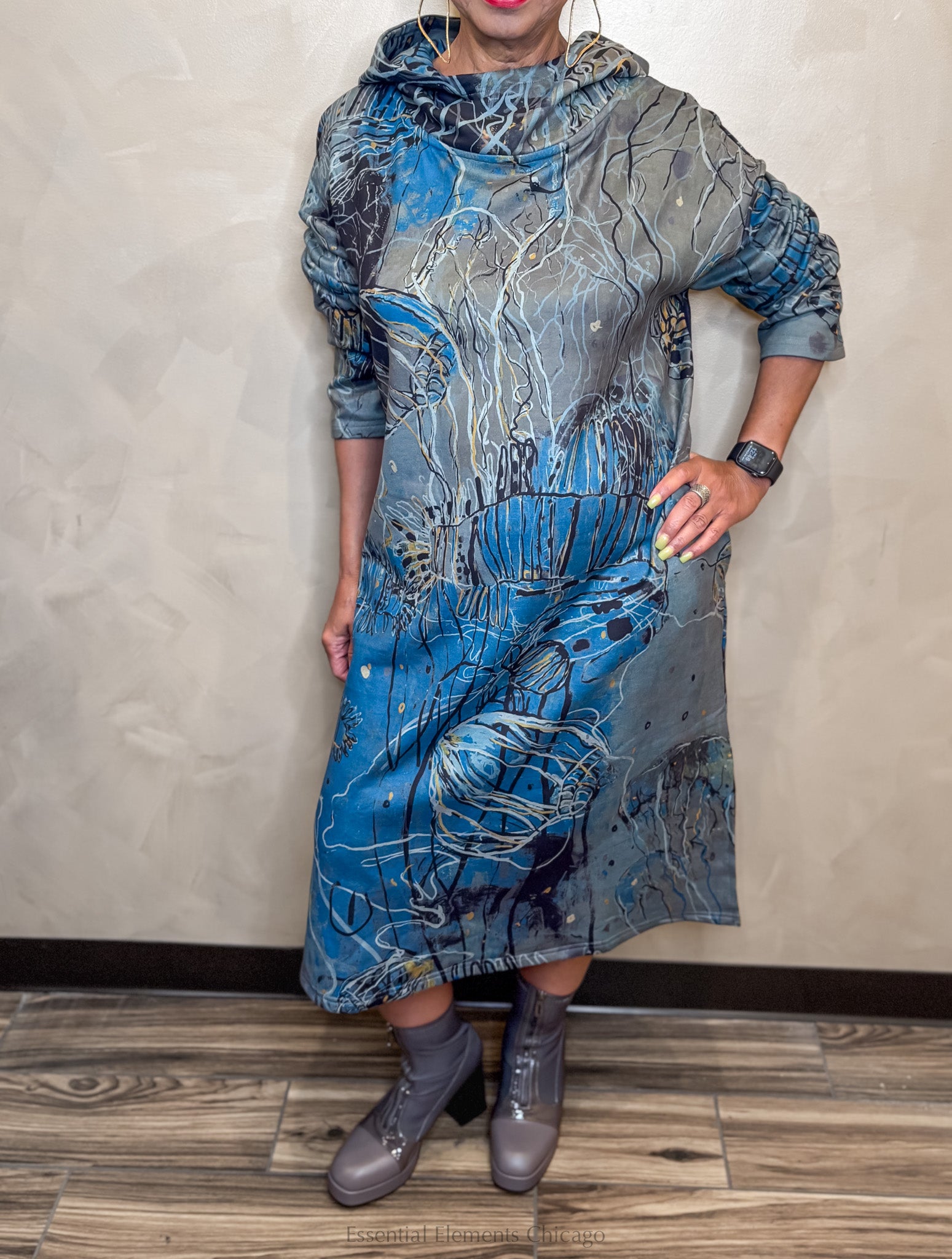 3 Potato Hooded Dress, Jellyfish - Essential Elements Chicago