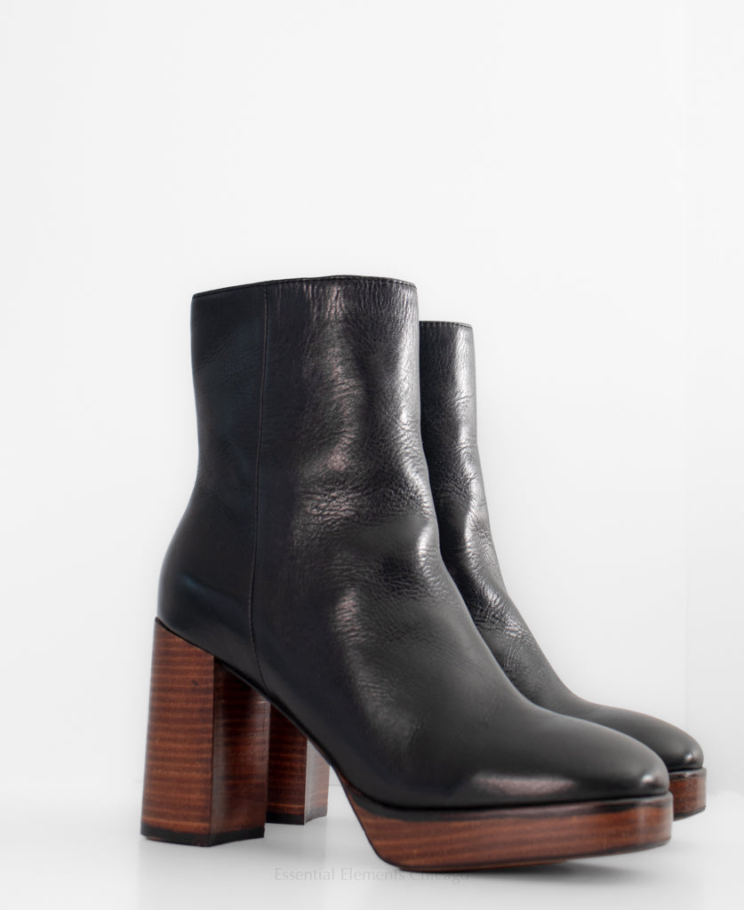 All Black Sleek Glamour Bootie