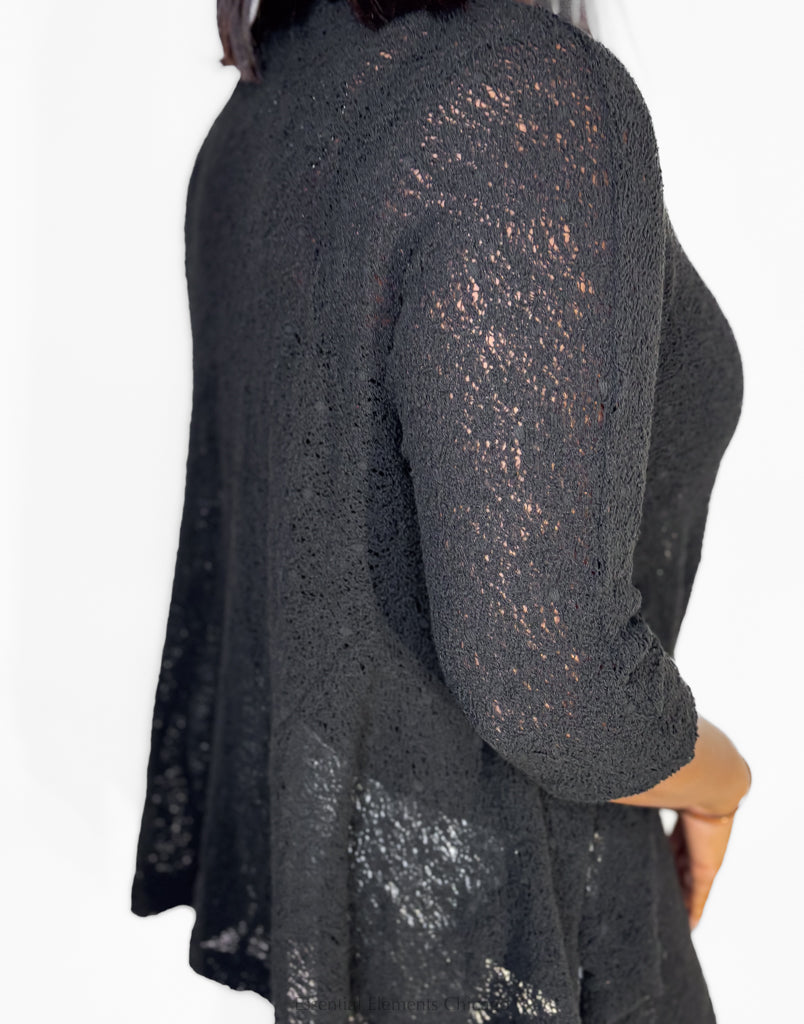 Alembika Lace Top, Black - Essential Elements Chicago