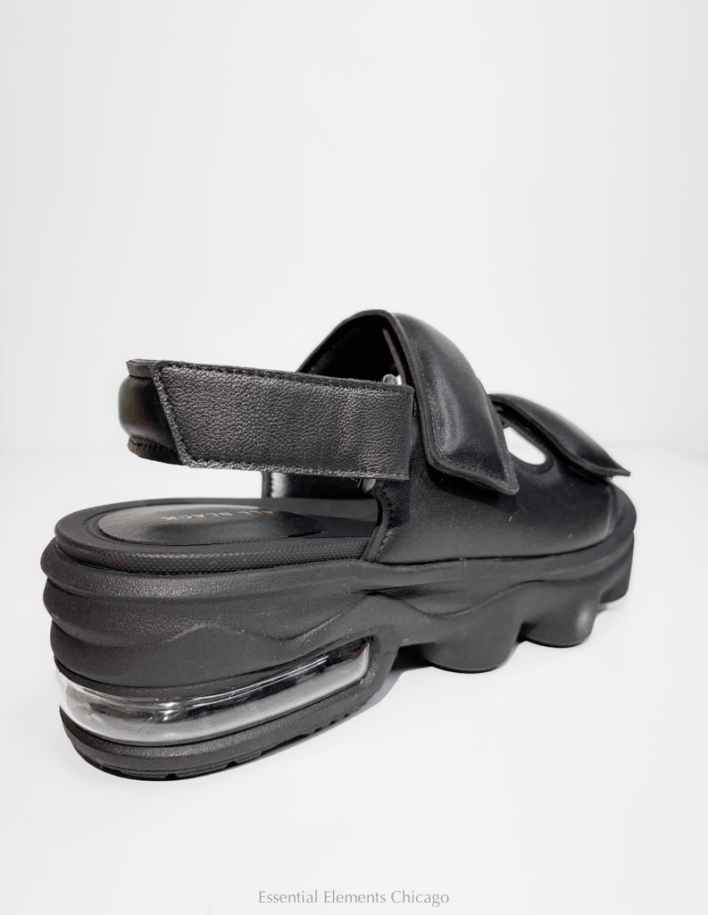 All Black Air Rocks Sandal