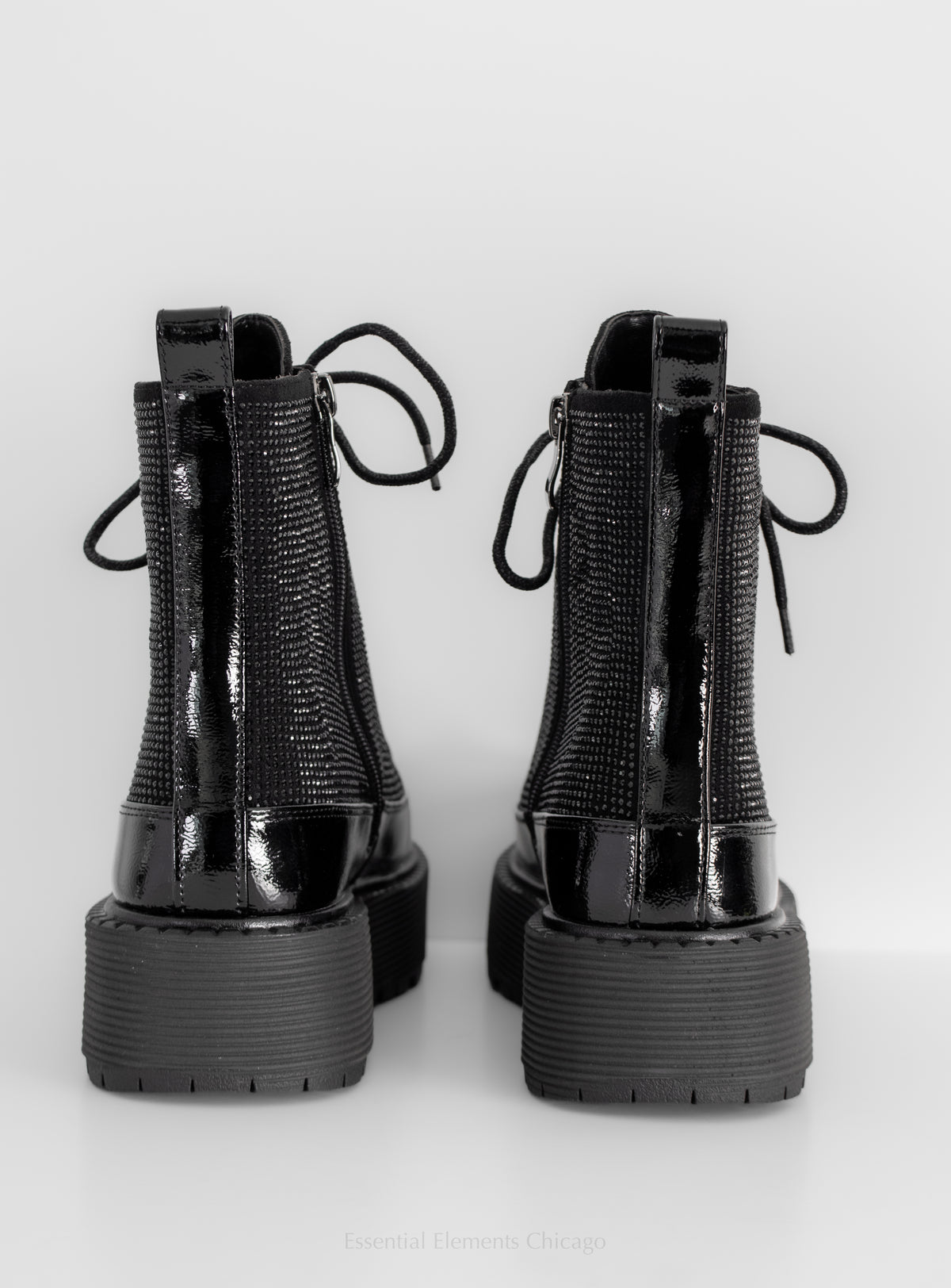 Azura Livewire Combat Boots, Black