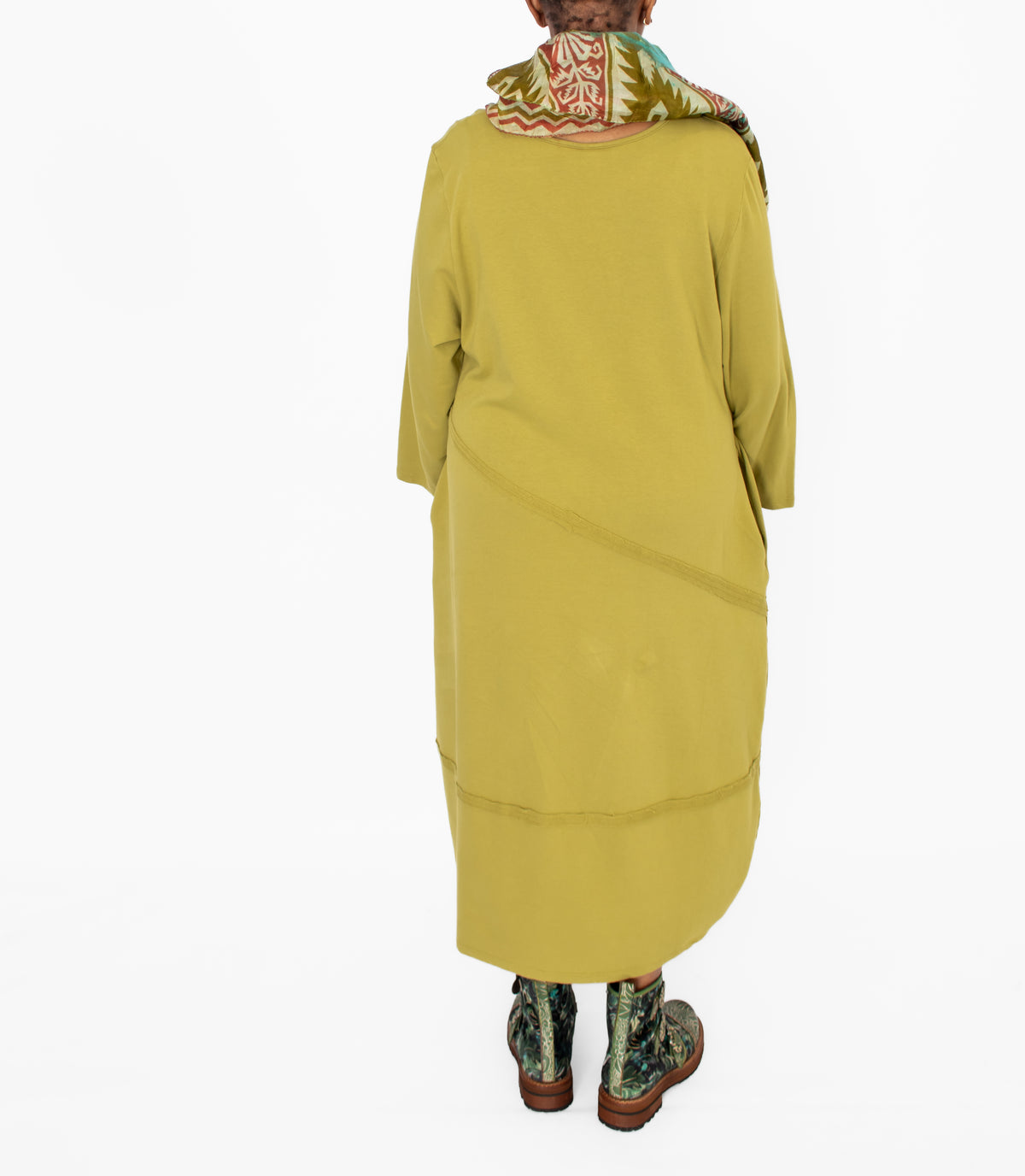 Cotton Lani ST718 Lantern Midi Dress - Essential Elements Chicago