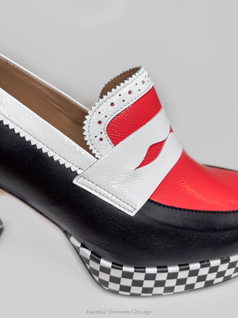 Fly London Checkerboard Heel