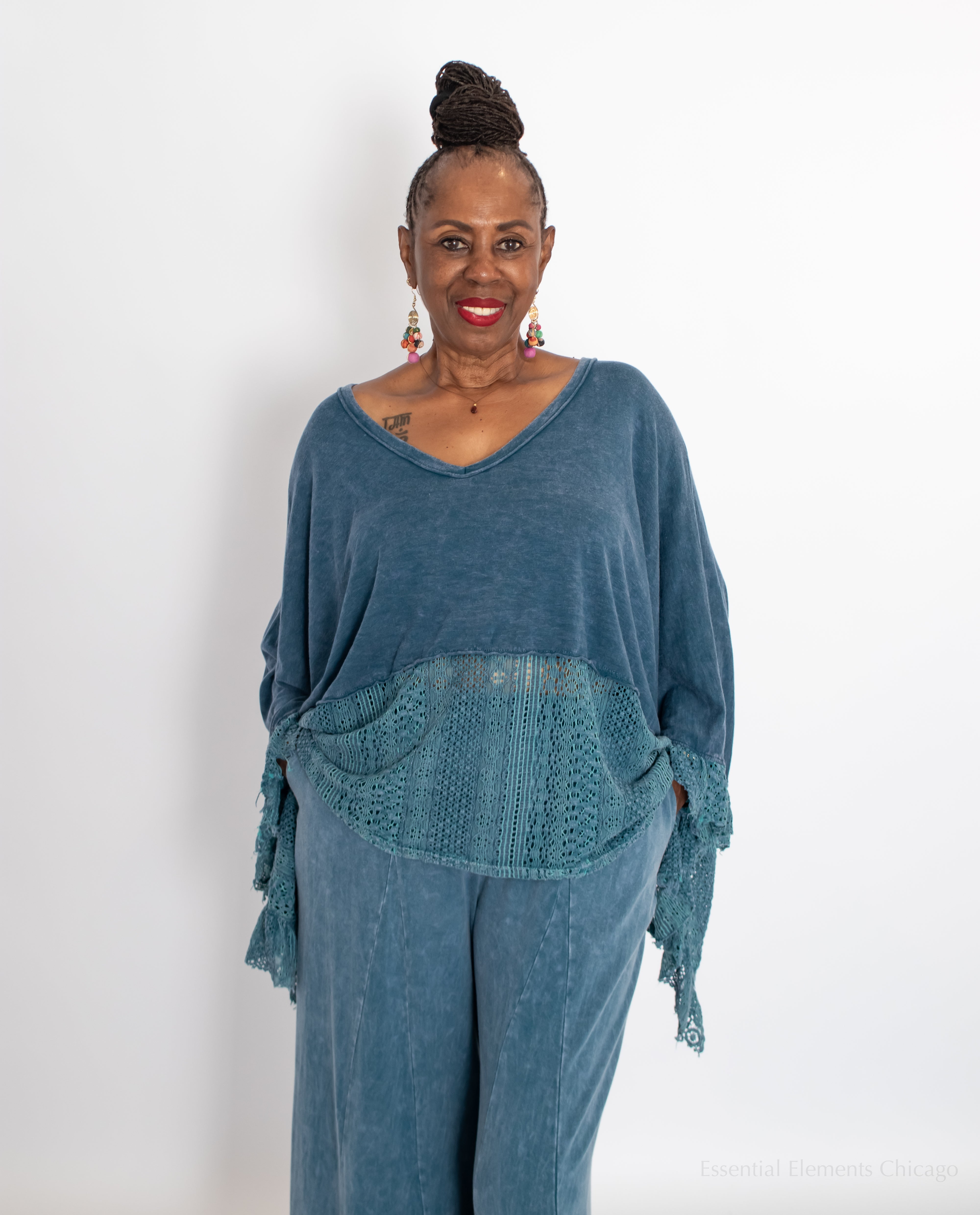 J Her Ruffle & Flow Set, Slate