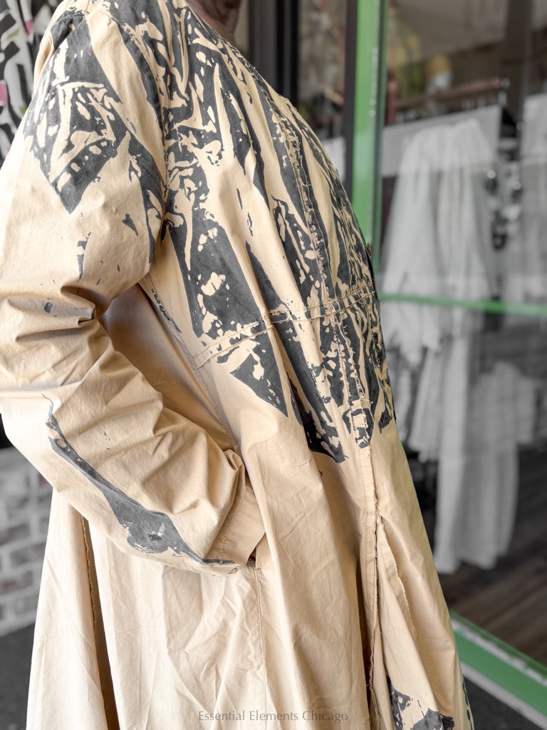 Kedziorek Printed Coat, Beige