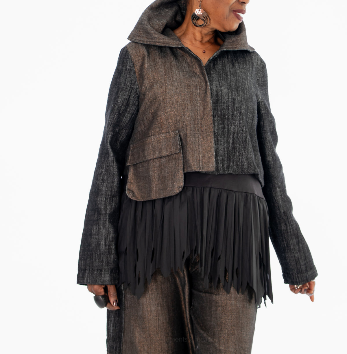 Kedziorek Color Block Crop Jacket