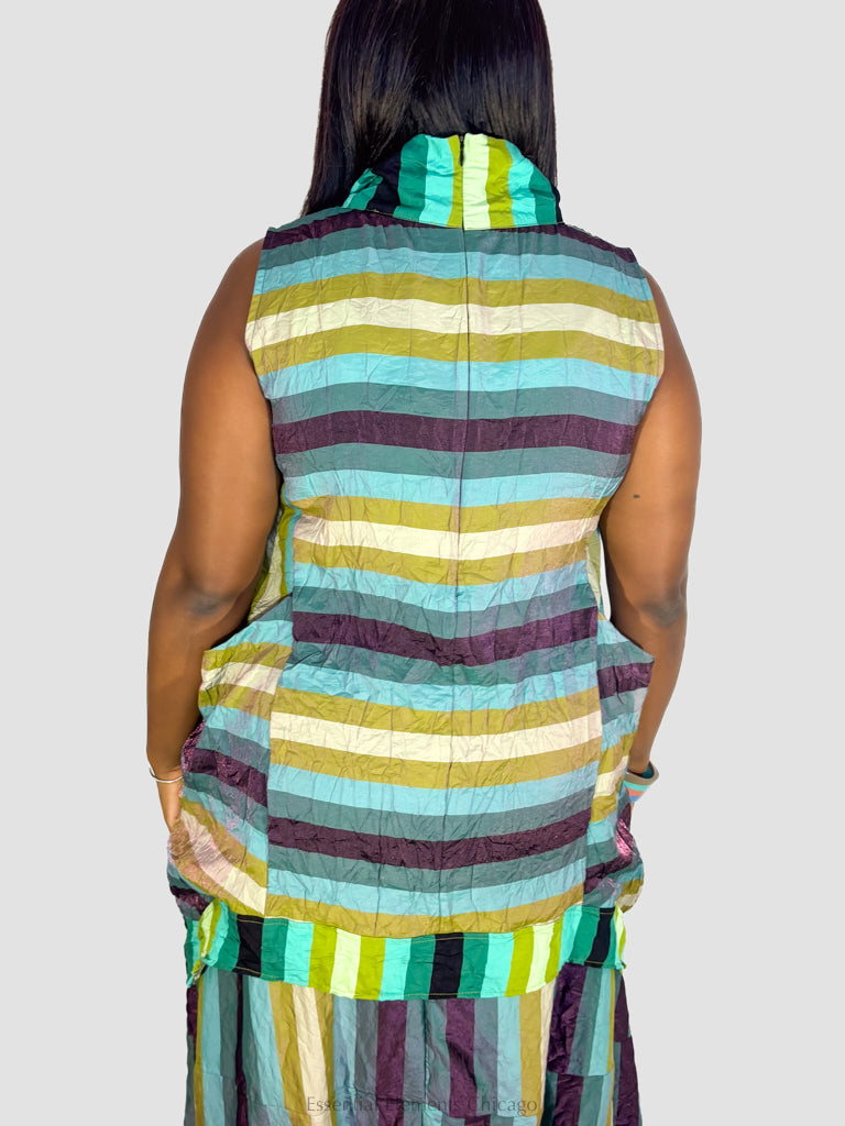 Kozan Amina Tunic, Warm Stripe - Essential Elements Chicago