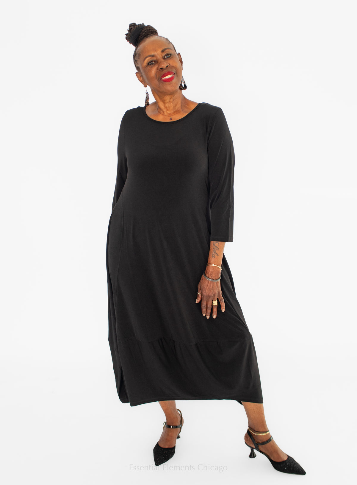 Kozan Demi Dress, Black - Essential Elements Chicago