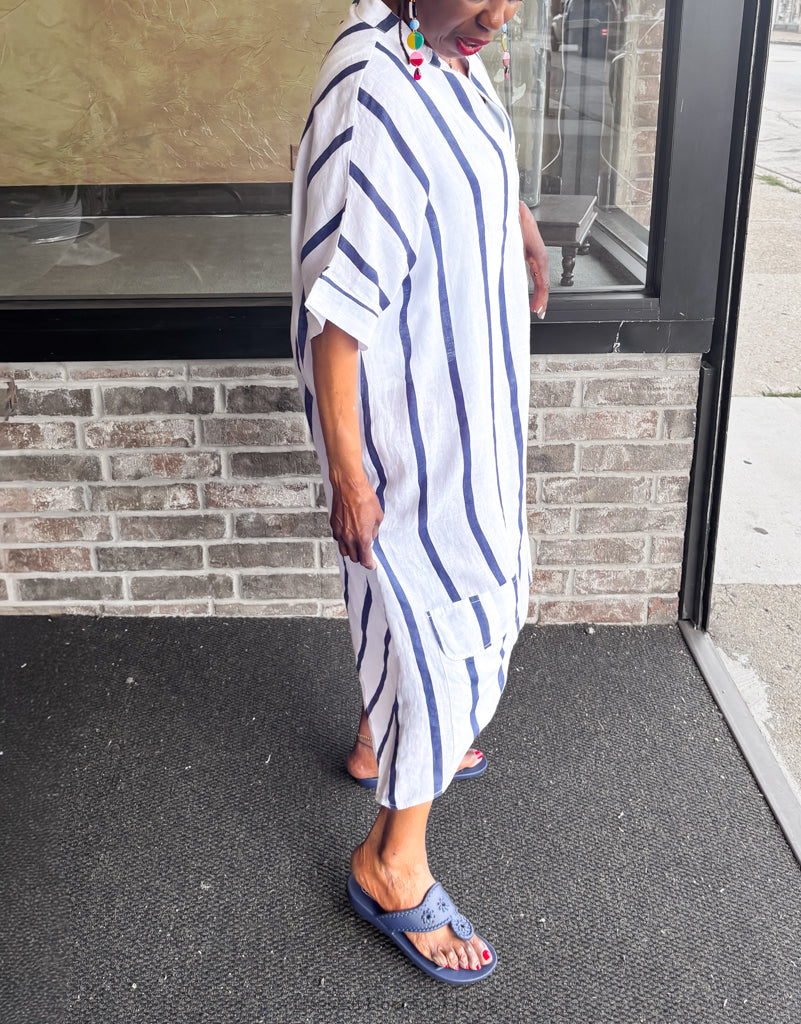 Monroe Linen Striped Tunic
