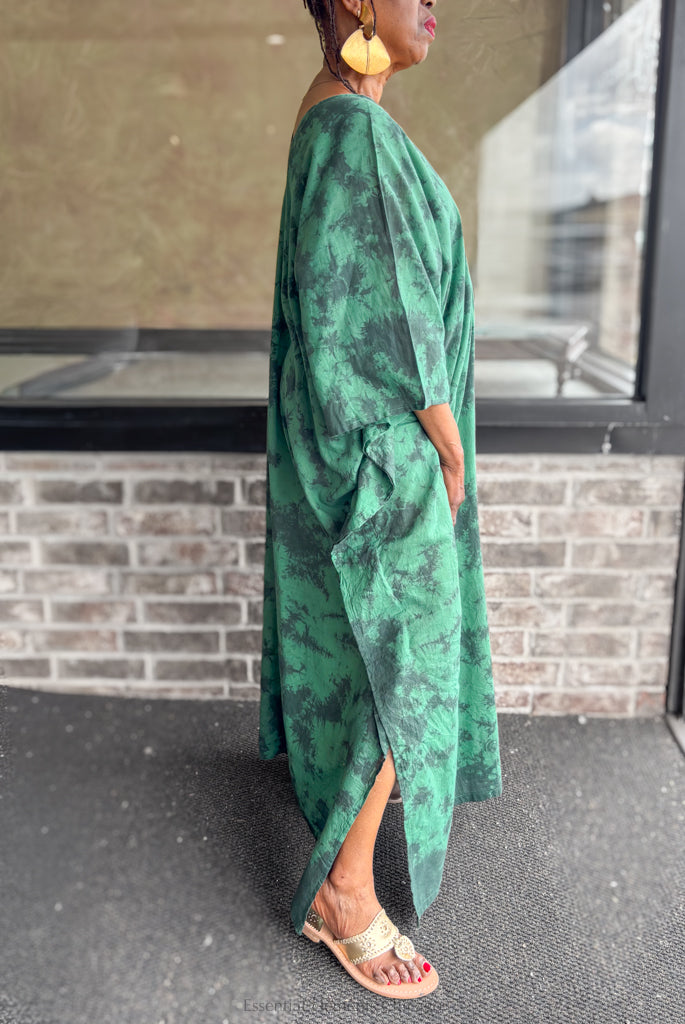 Handworks Olena Dress, Emerald