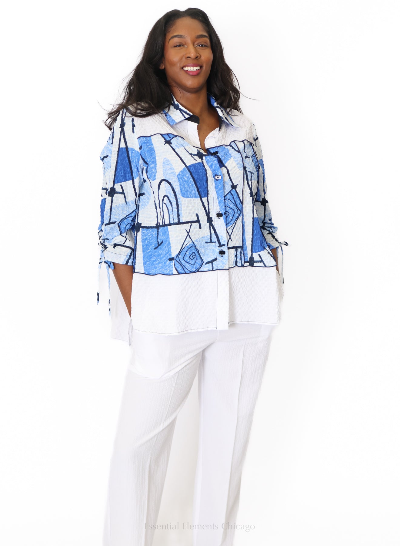 Moonlight Straigt Pant, White - Essential Elements Chicago
