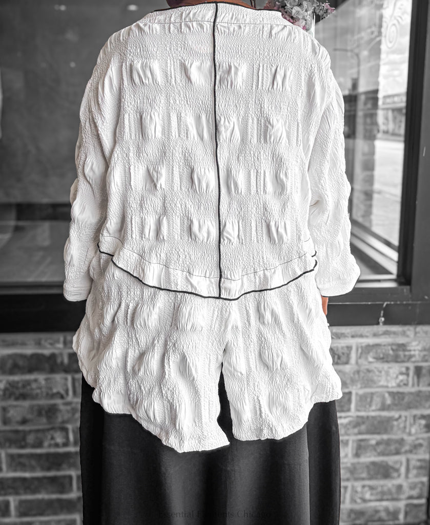 Moonlight Big Popcorn Tunic, White