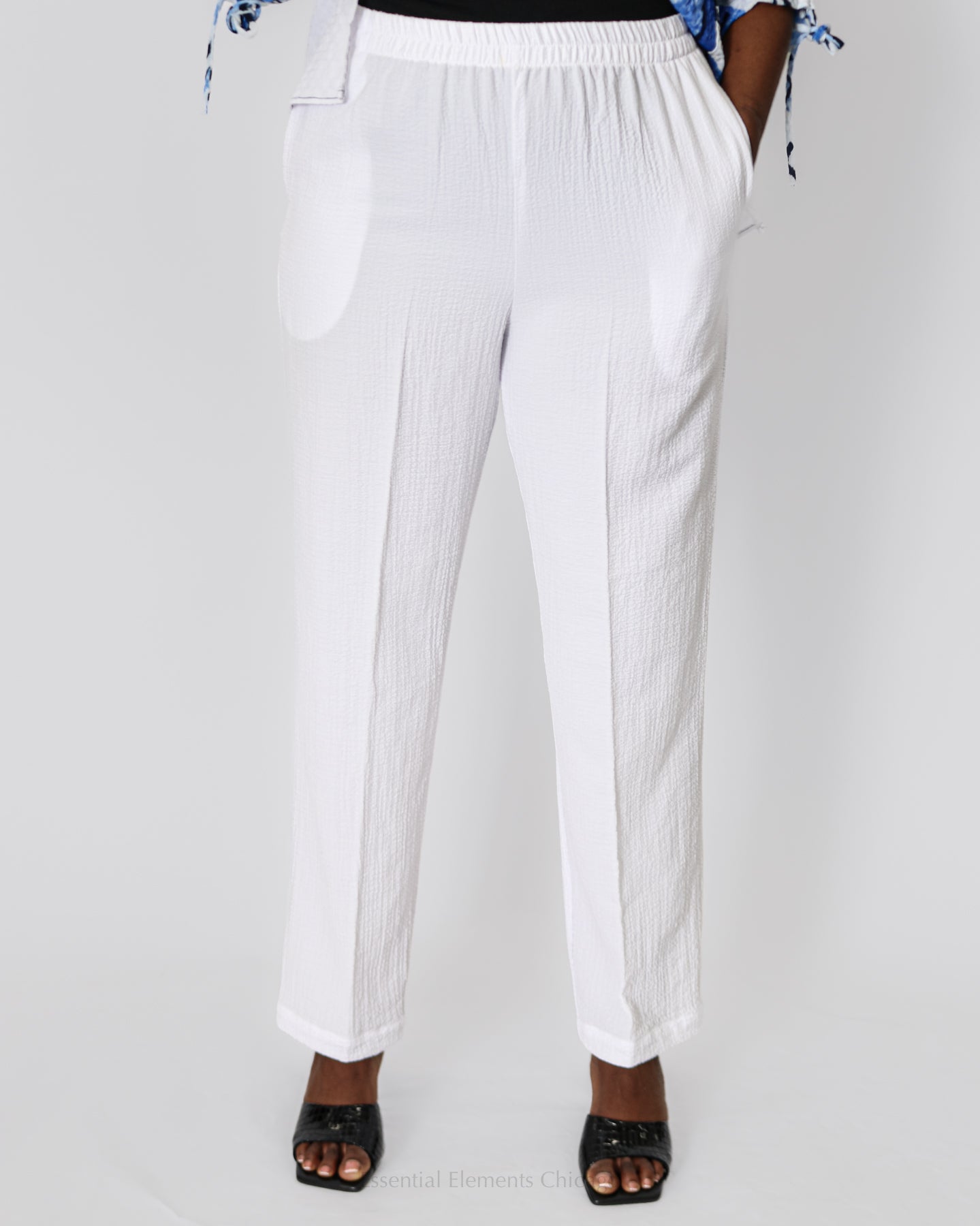 Moonlight Straigt Pant, White - Essential Elements Chicago