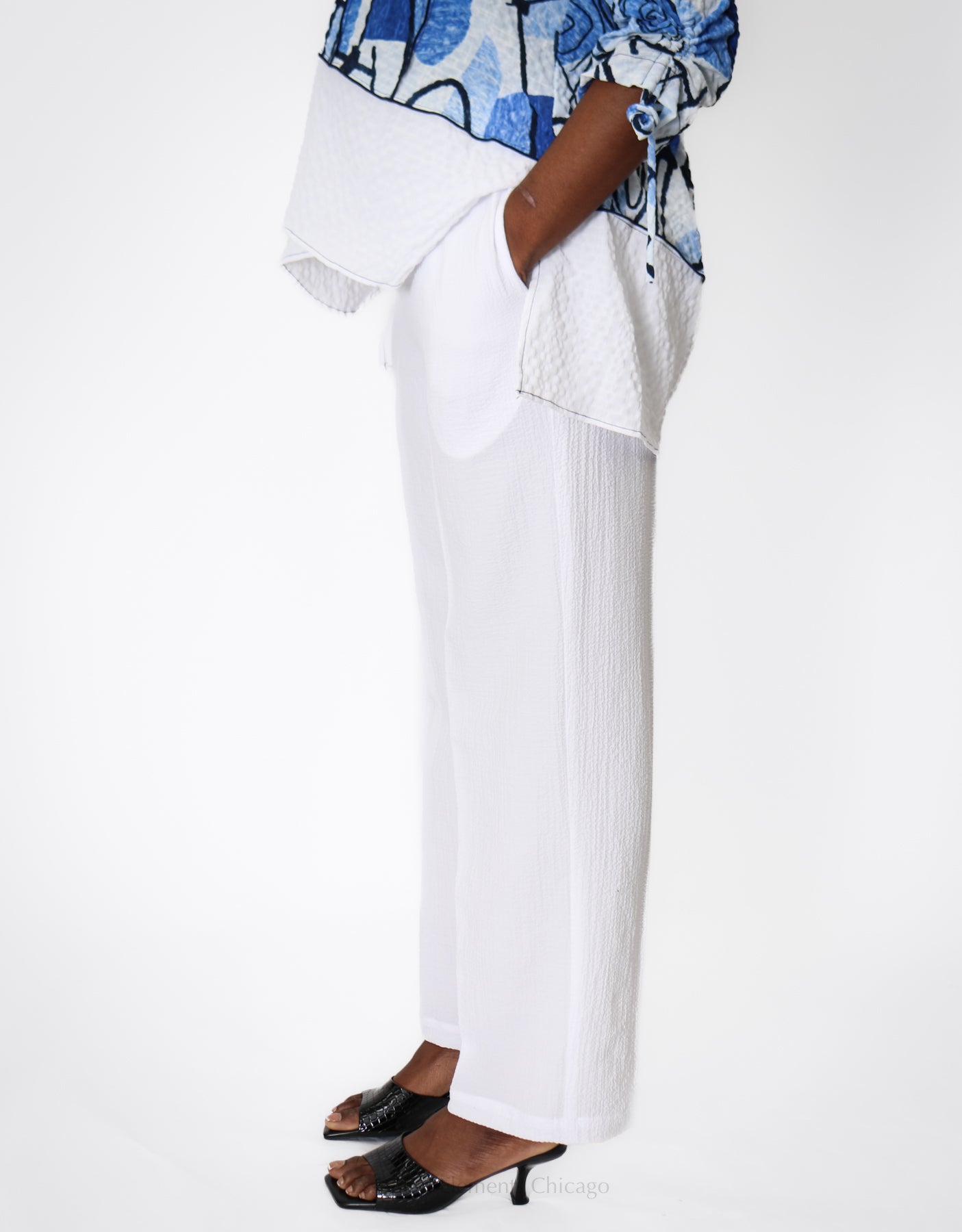 Moonlight Straigt Pant, White - Essential Elements Chicago