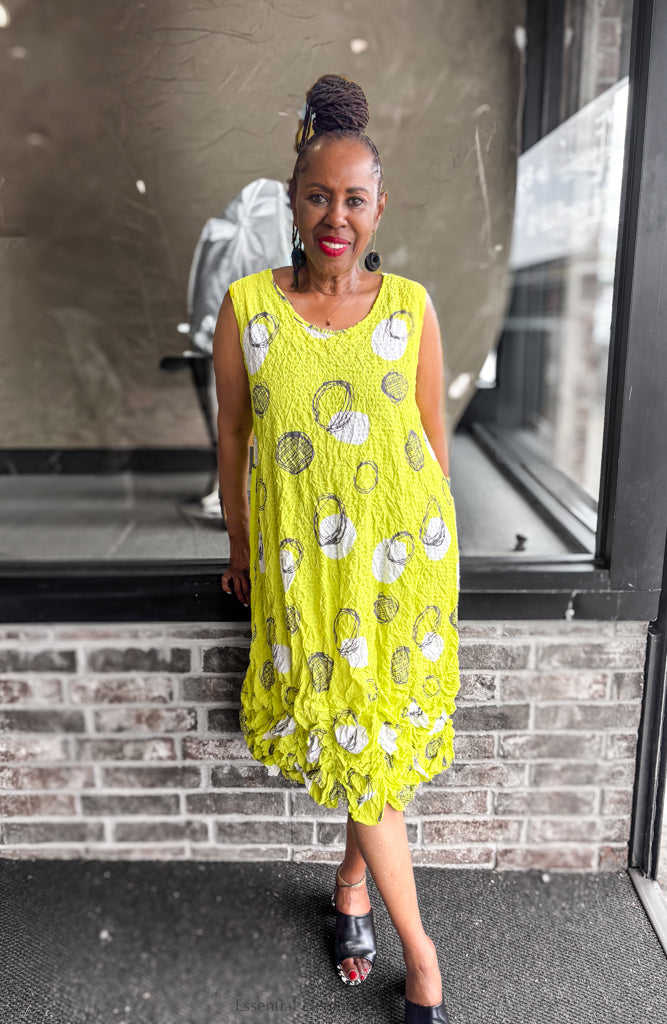 Moonlight Lime Circle Dress