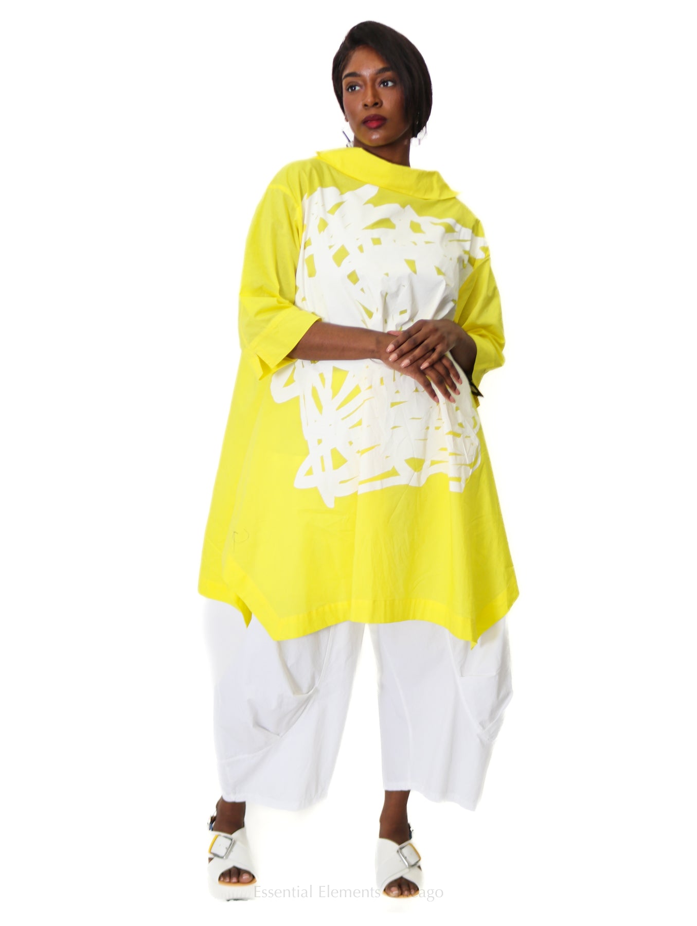 Moyuru Cotton Abstract Tunic - Essential Elements Chicago