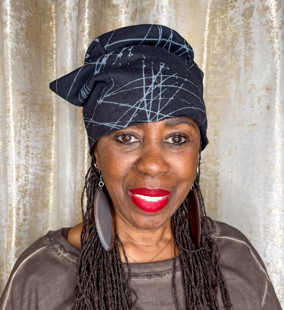 Black Ghirigori Print Beanie - Essential Elements Chicago