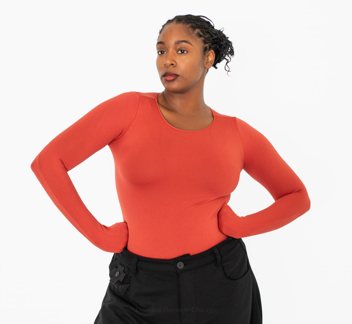 Niki Biki Long Sleeve Crew Neck Top