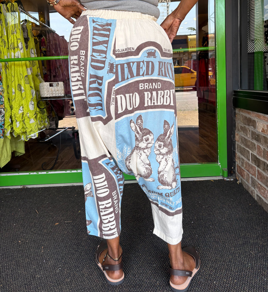 Flour Sack Harem Pant, Bunny