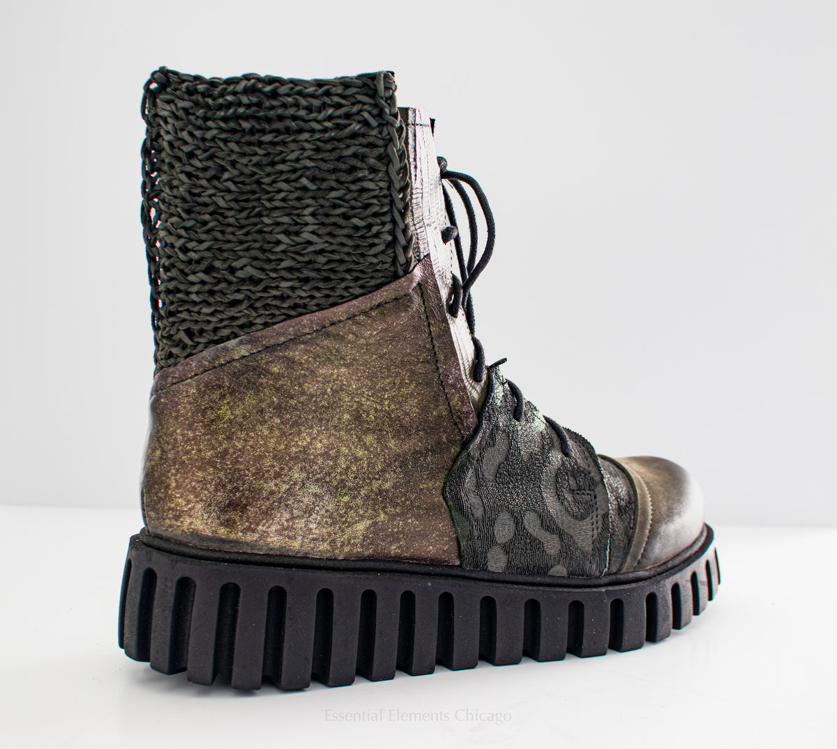 Papucei Anastasia Textured Leather Boots - Essential Elements Chicago