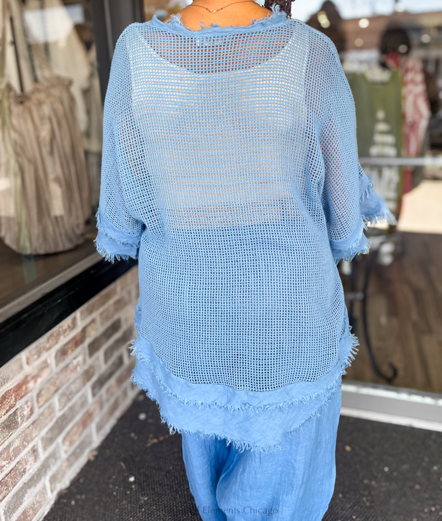 Saga Frayed Hem Top