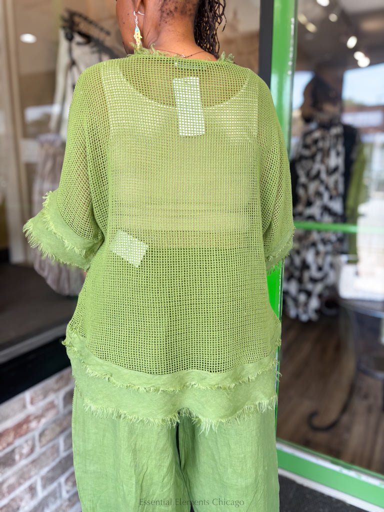 Saga Frayed Hem Top