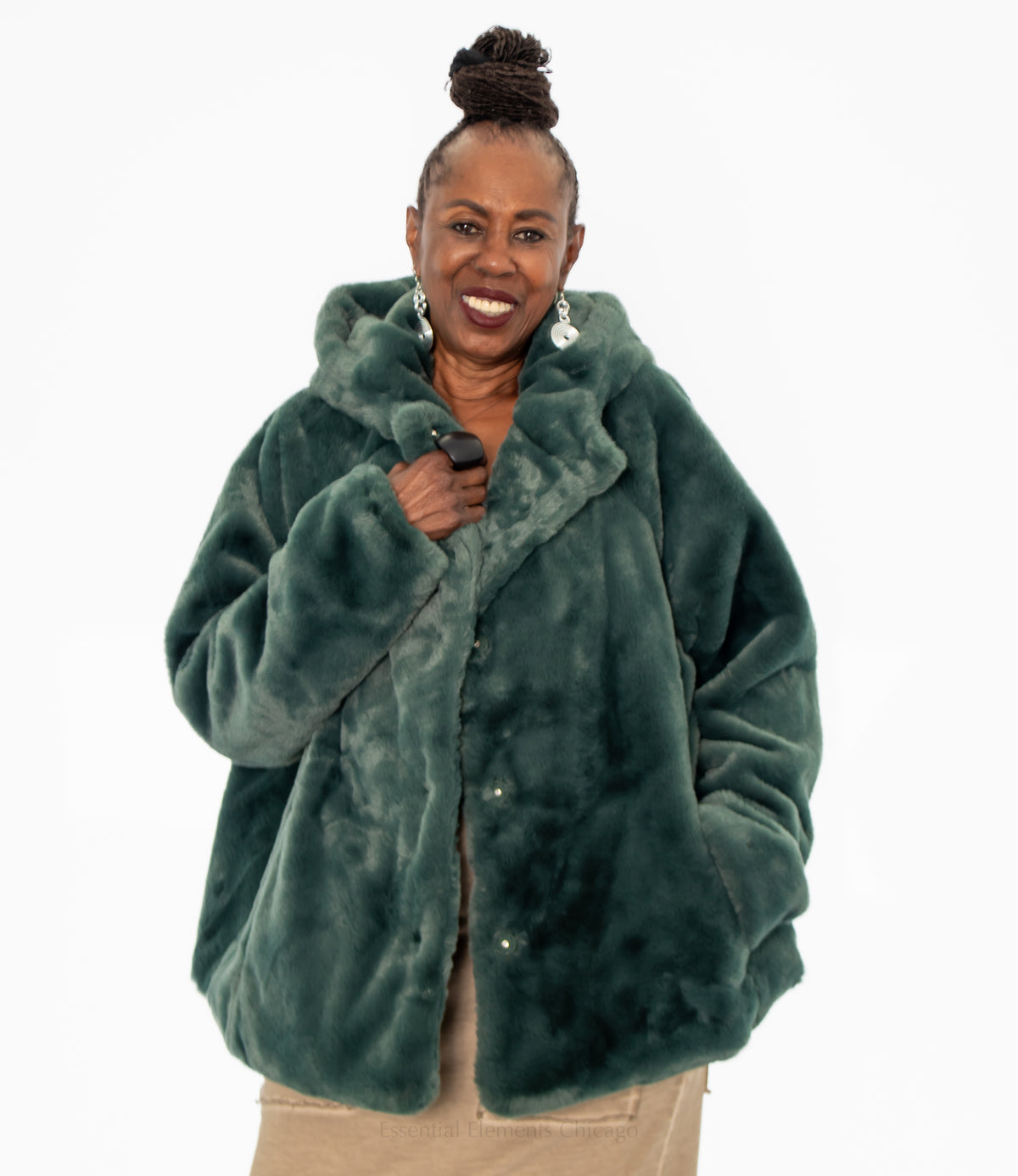 Rundholz Faux Fur Jacket, Forest
