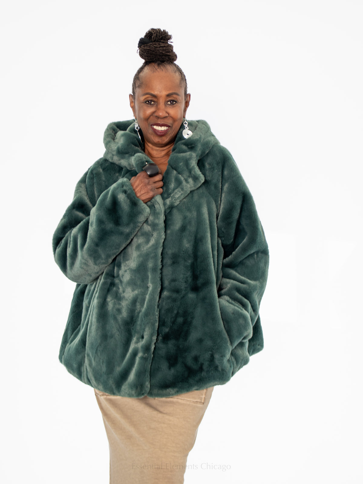 Rundholz Faux Fur Jacket, Forest
