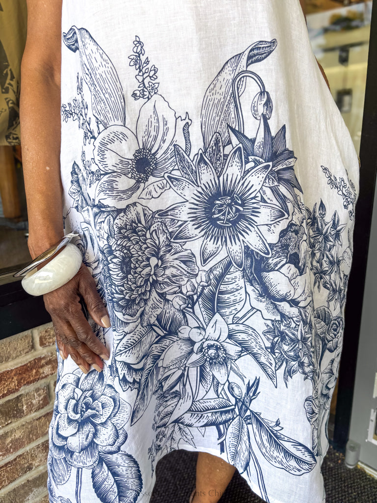 Saga Printed Linen Dress
