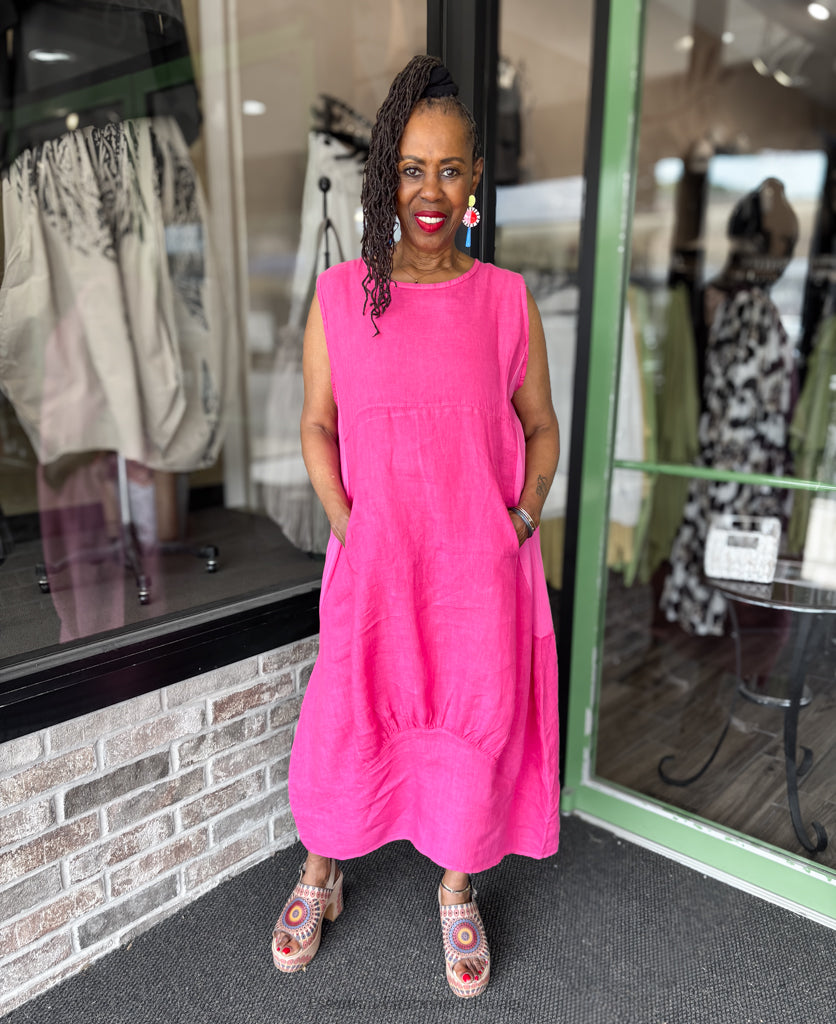 Saga Linen and Cotton Dress