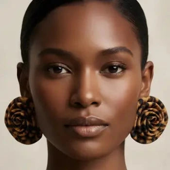 Satsuma Leopard Flower Earrings