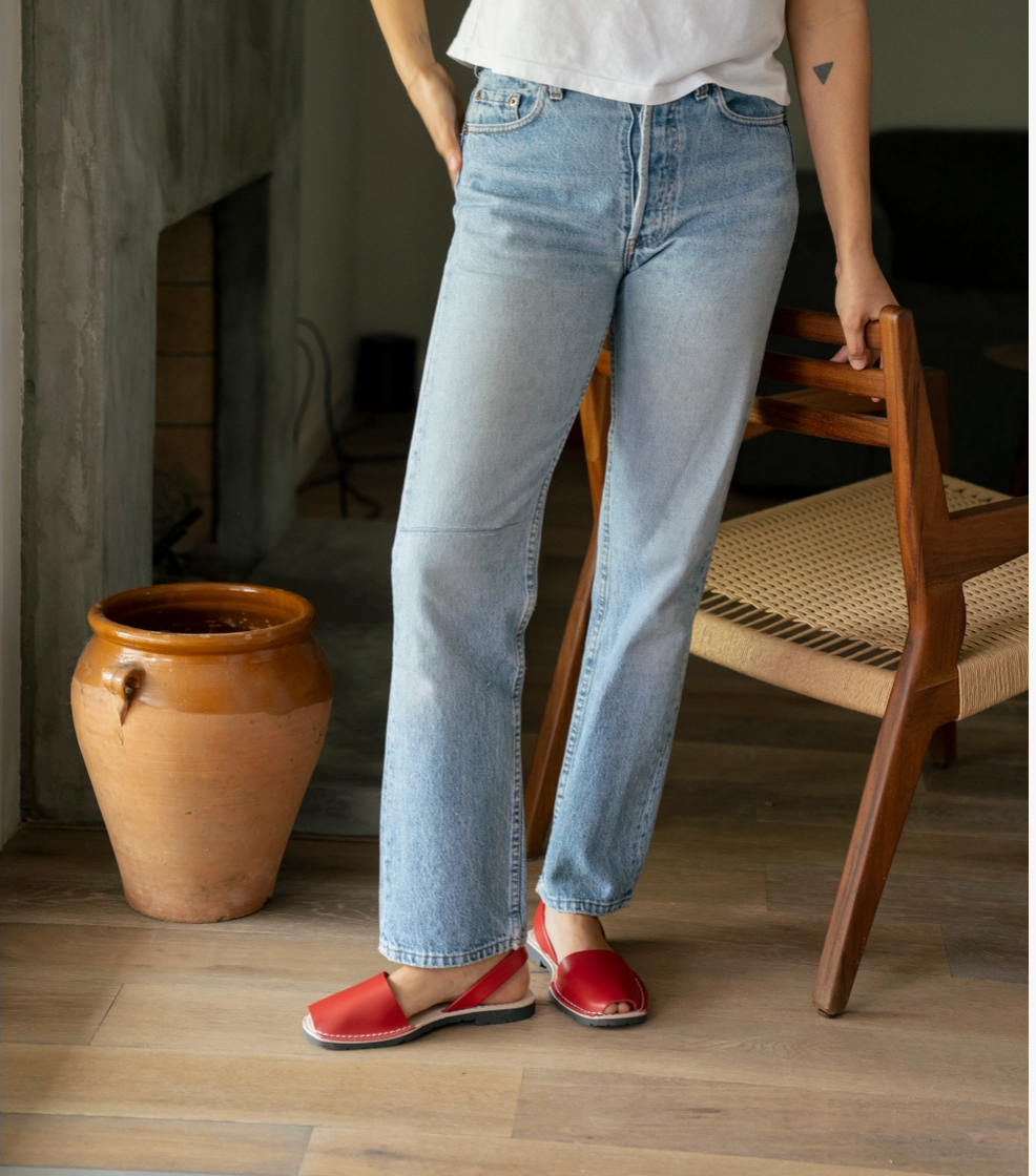 Pons Classic Sandal, Red - Essential Elements Chicago