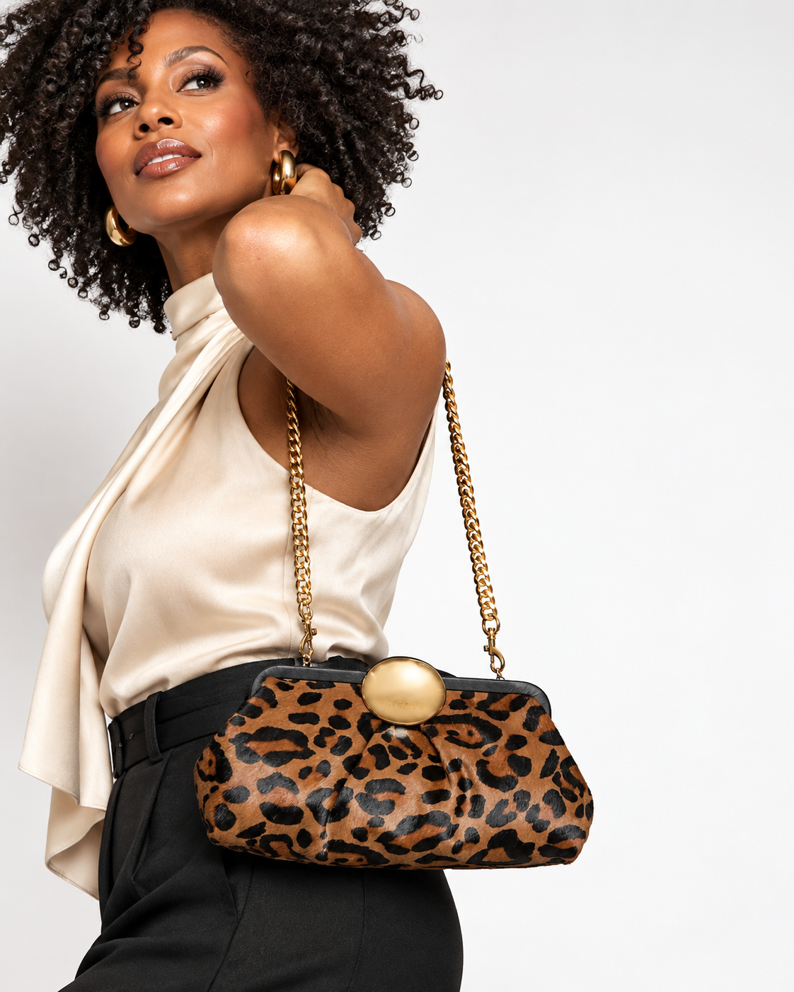 Aimee Full Circle Wildcat Haircalf Clutch