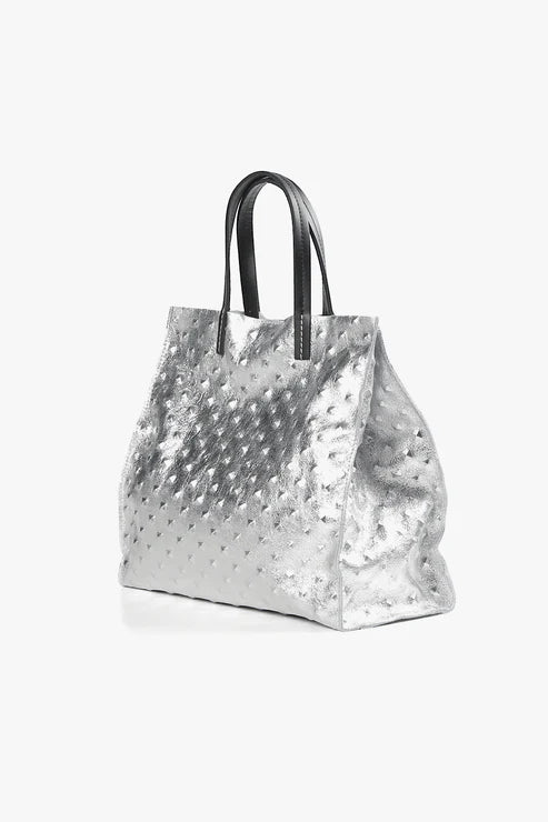 All Black Pebble Leather Tote