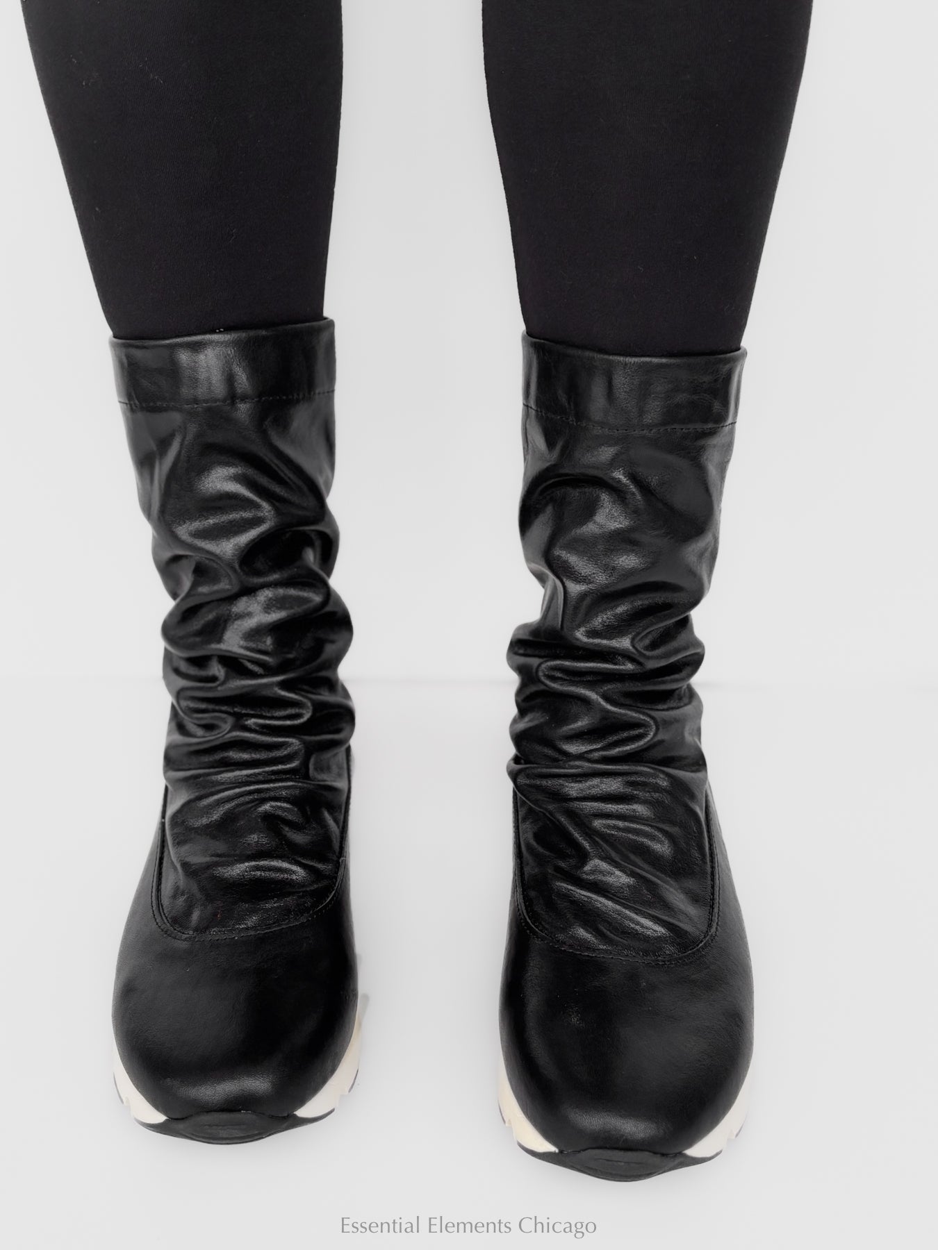 All Black Sneaker Bootie - Black - Essential Elements Chicago