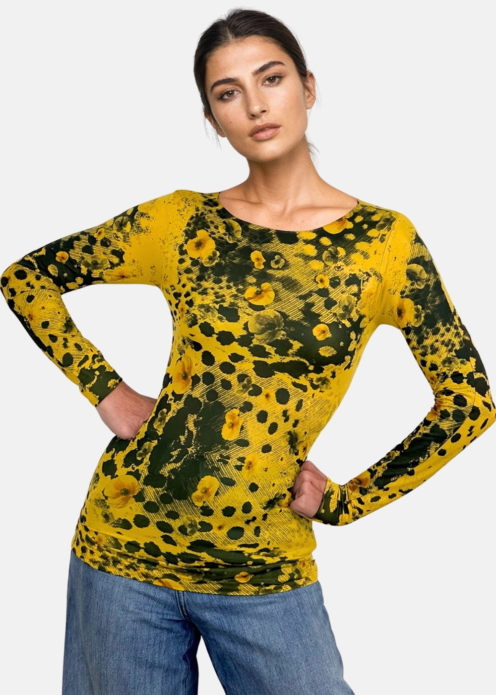 AMB Wild Floral Second Skin Top