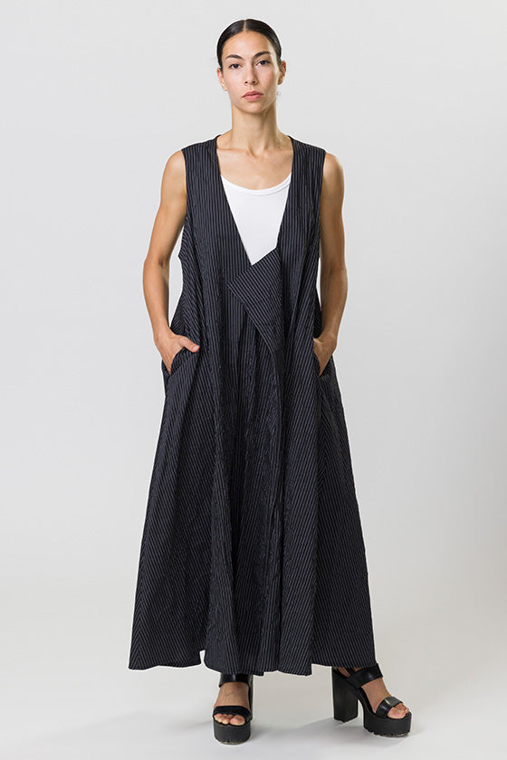 Amma Shaula Tank Dress, Pinstripe - Essential Elements Chicago