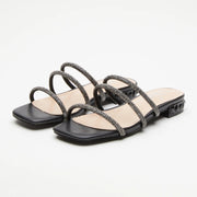 Azura Alluxure Sandal Black Shoetique - Sandals by AZURA | Essential Elements Chicago