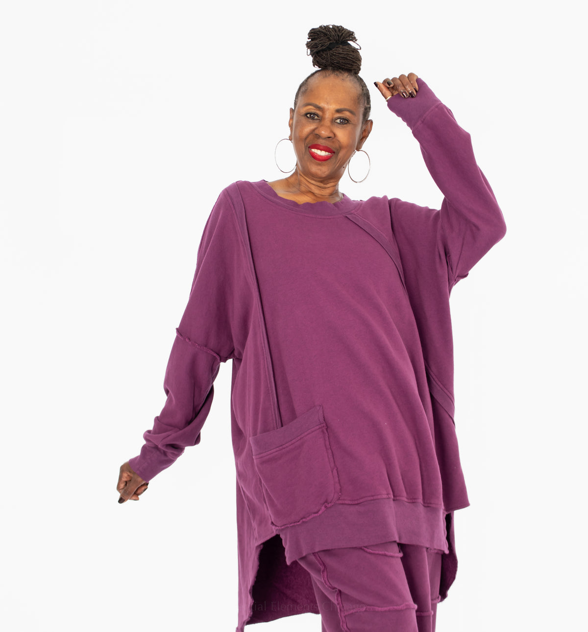 Bodil OS Top, Mulberry - Essential Elements Chicago