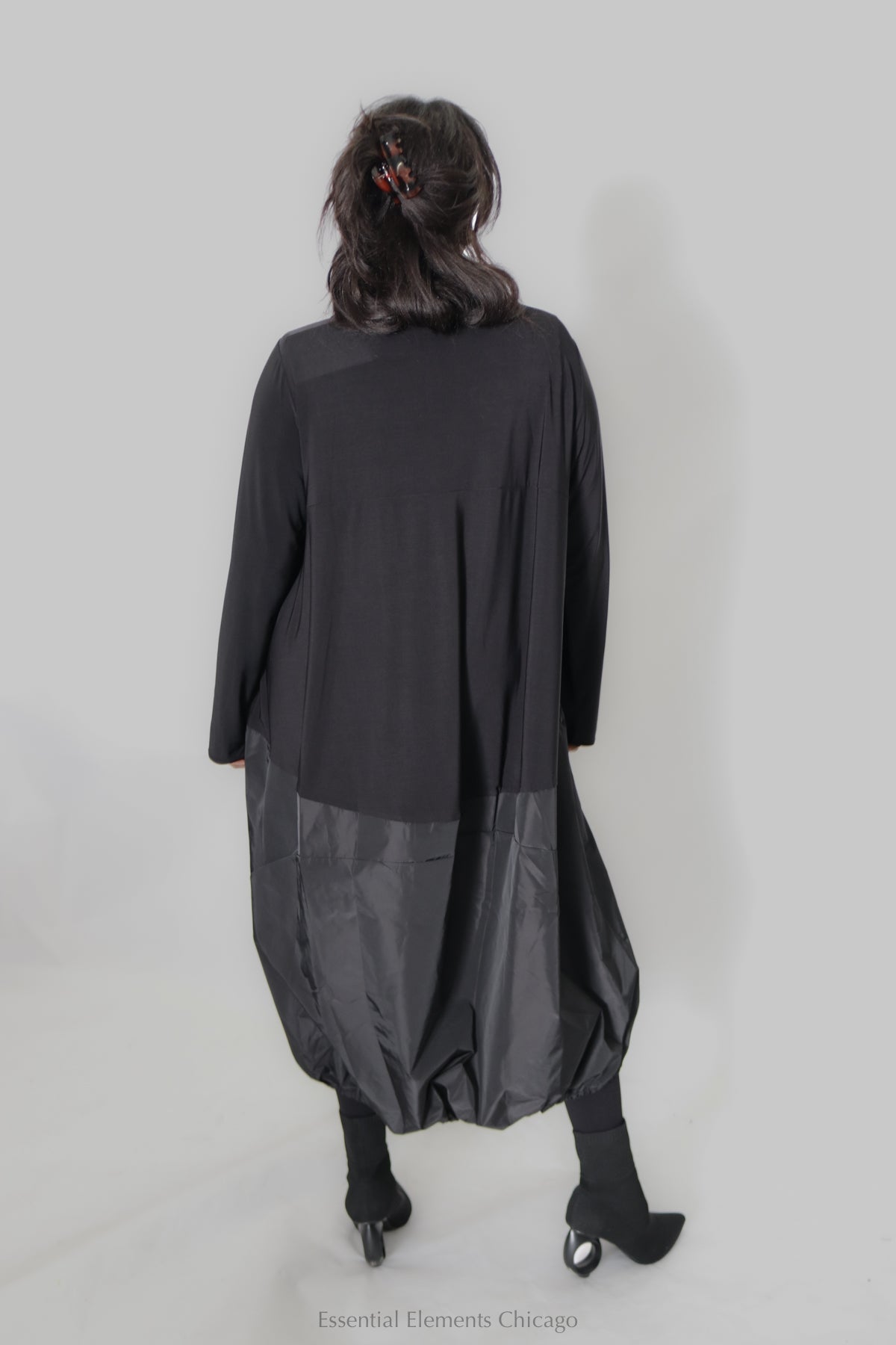 Bread & Butter Cowl Dress - Black - Essential Elements Chicago