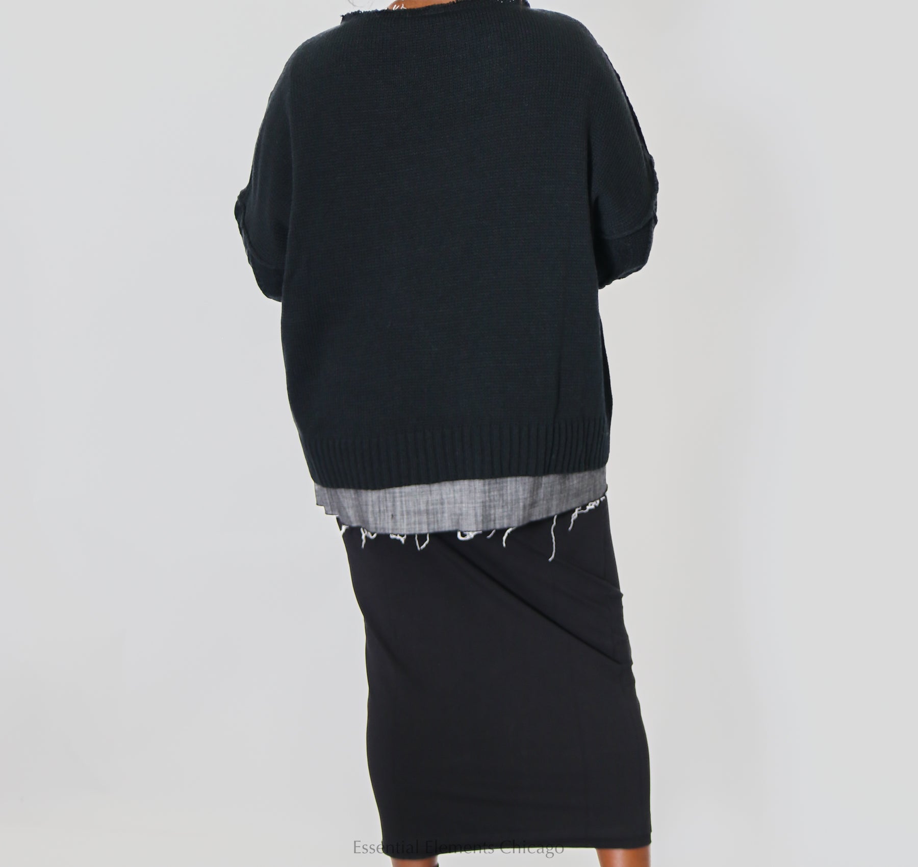 Bread & Butter Denim Pocket Sweater - Essential Elements Chicago