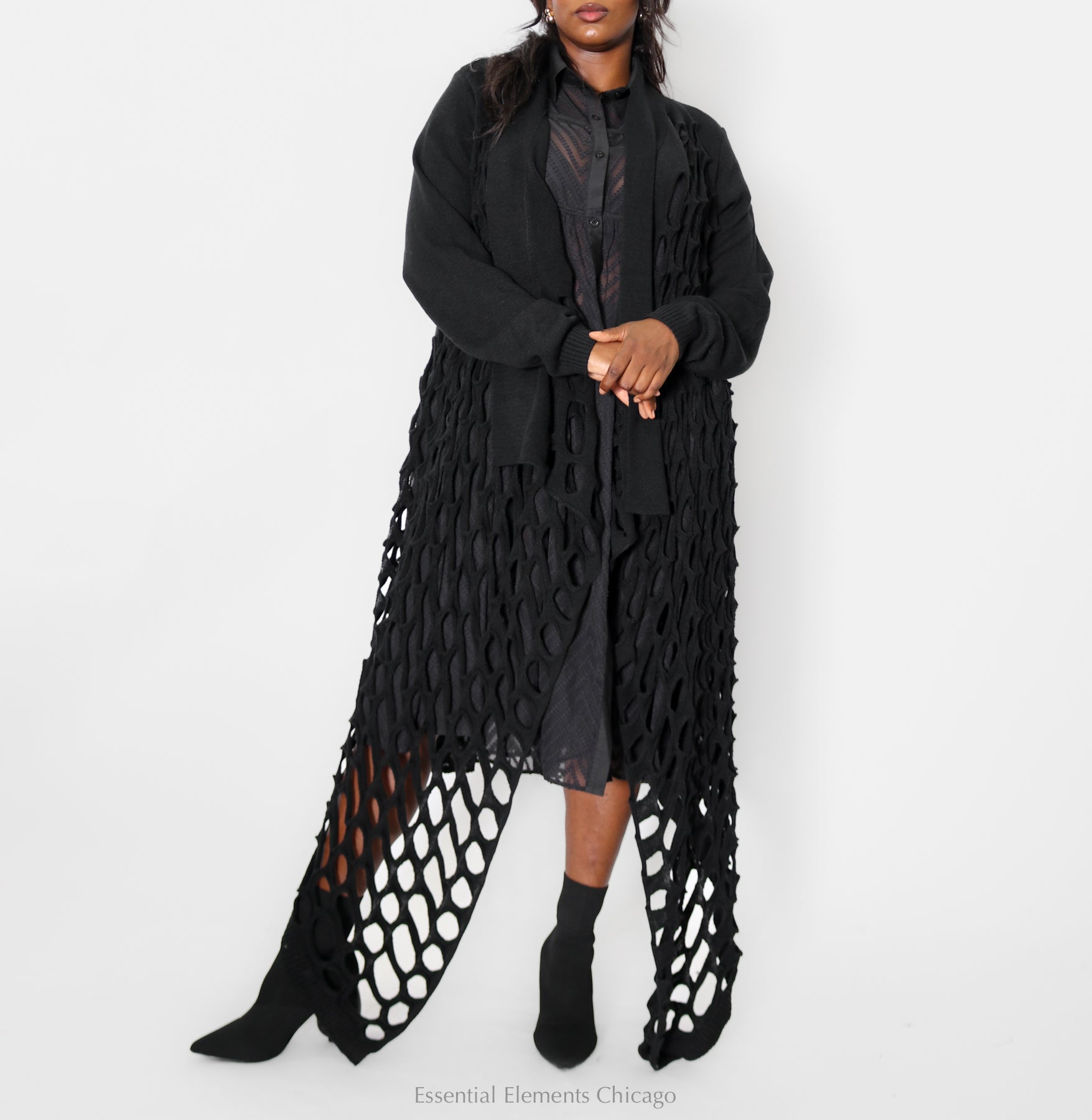 Bread & Butter Long Hole Sweater - Essential Elements Chicago