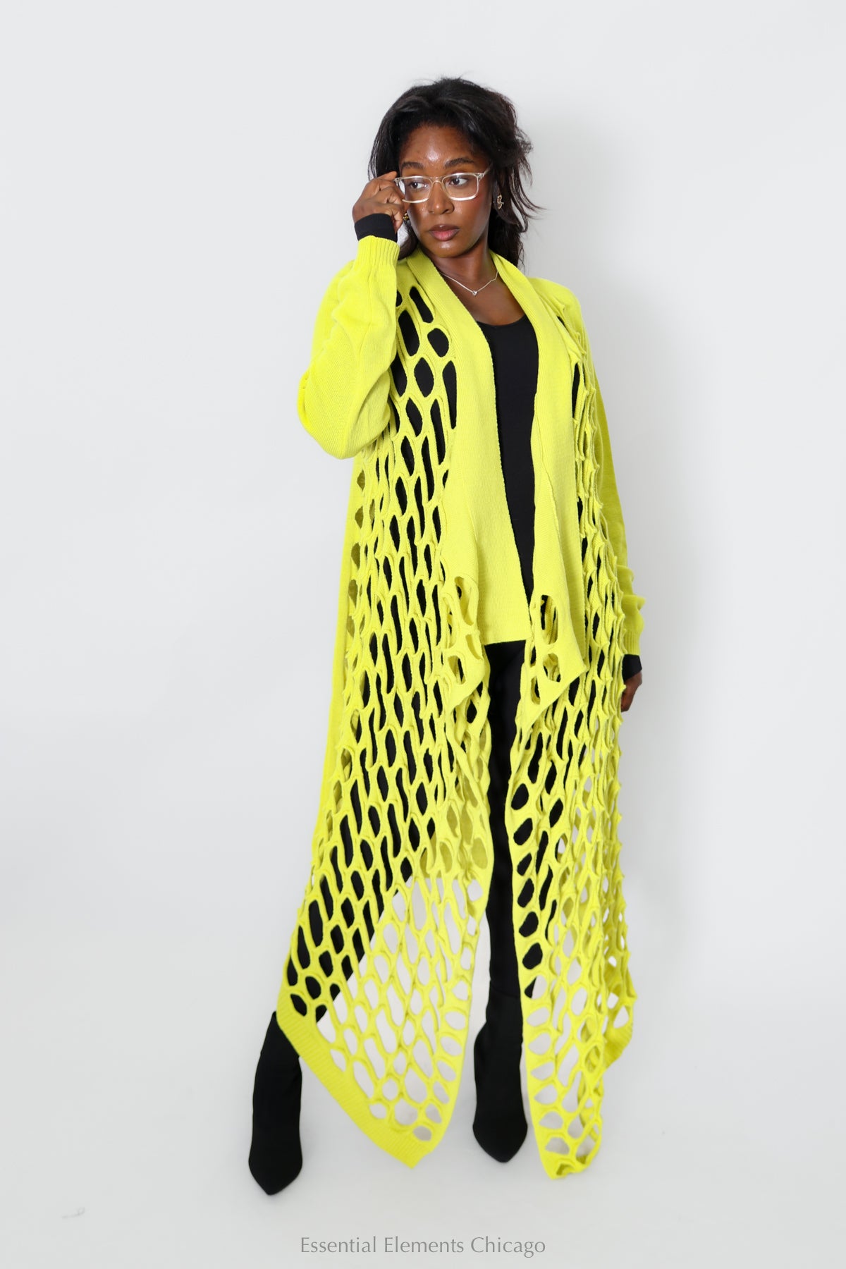 Bread & Butter Long Hole Sweater - Essential Elements Chicago