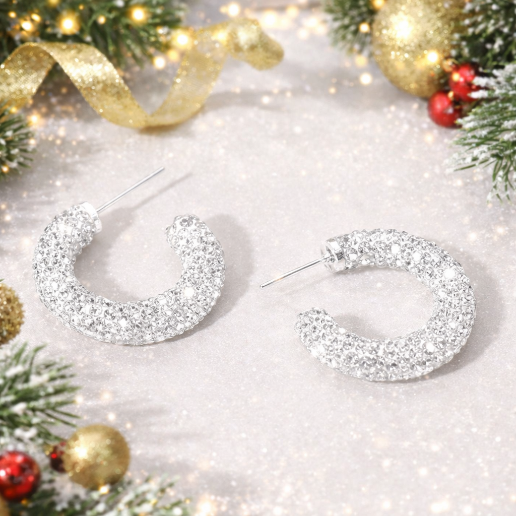 Broadway Blingy Hoop Earrings