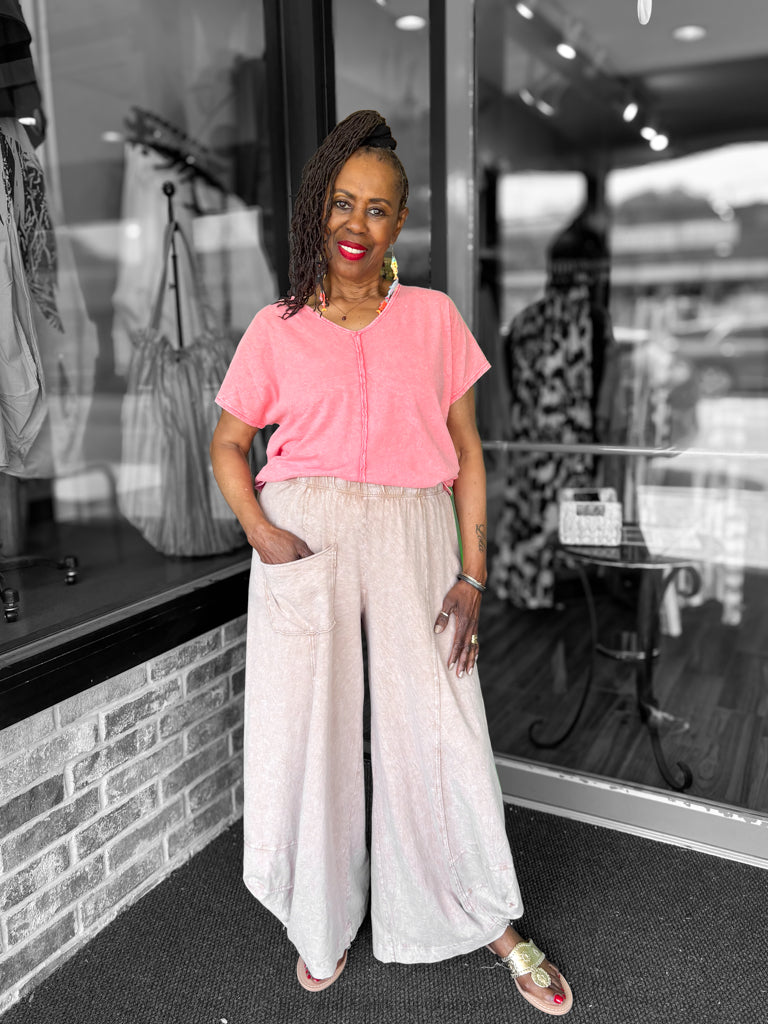 Cotton Lani Flared Leg Pants, Plus - Essential Elements Chicago