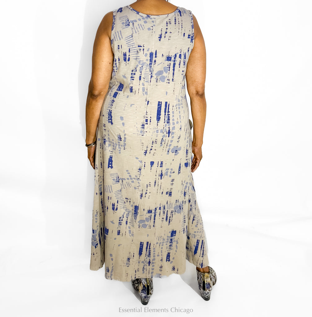 Cotton Lani Scoopneck Dress, Sahara - Essential Elements Chicago