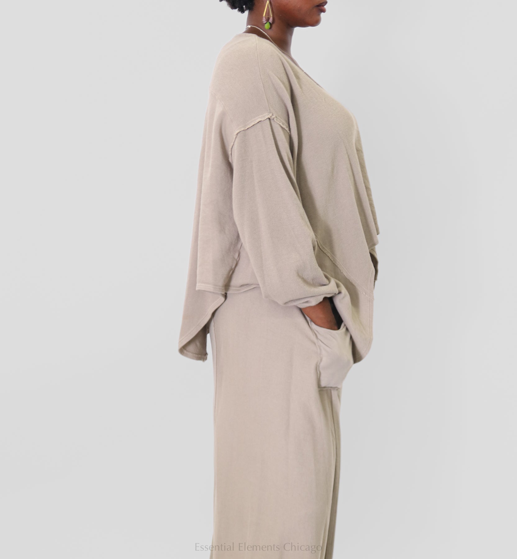 Cotton Lani V-Neck Sharkbite Top - Essential Elements Chicago
