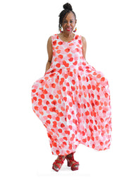 Draped Dot Dress Red XL POP ELEMENT - Dresses by Pop Element | Essential Elements Chicago