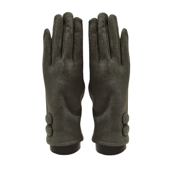 Faux Suede 2-Button Gloves - Essential Elements Chicago